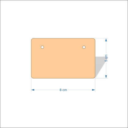 8 cm Wide 3mm thick MDF Plaques with rounded corners