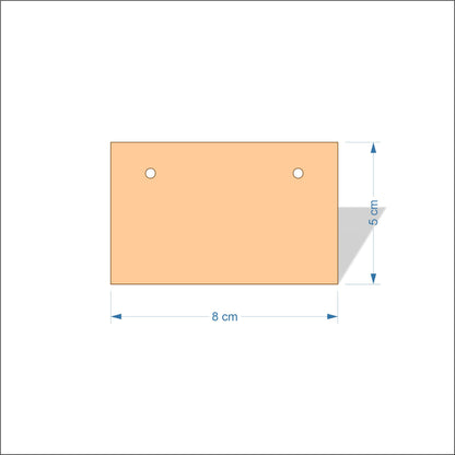 8 cm Wide 3mm thick MDF Plaques with square corners