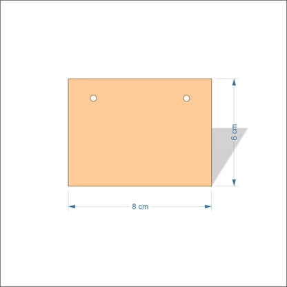 8 cm Wide 3mm thick MDF Plaques with square corners