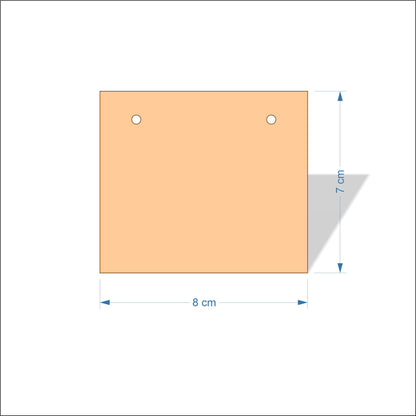 8 cm Wide 3mm thick MDF Plaques with square corners