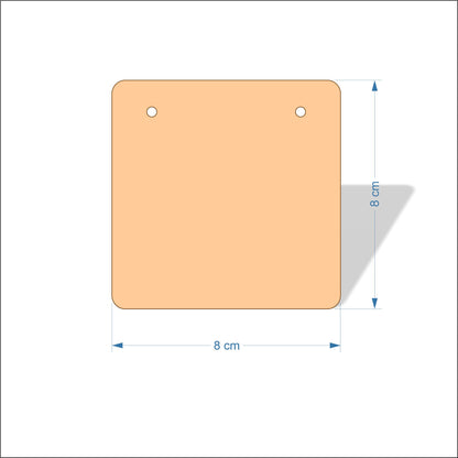 8 cm Wide 3mm thick MDF Plaques with rounded corners