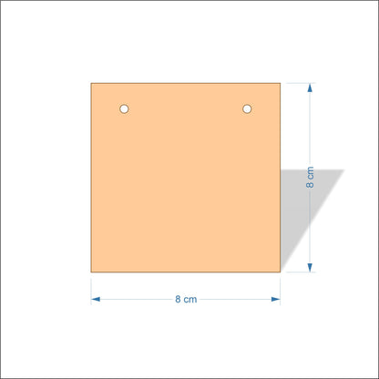 8 cm Wide 3mm thick MDF Plaques with square corners