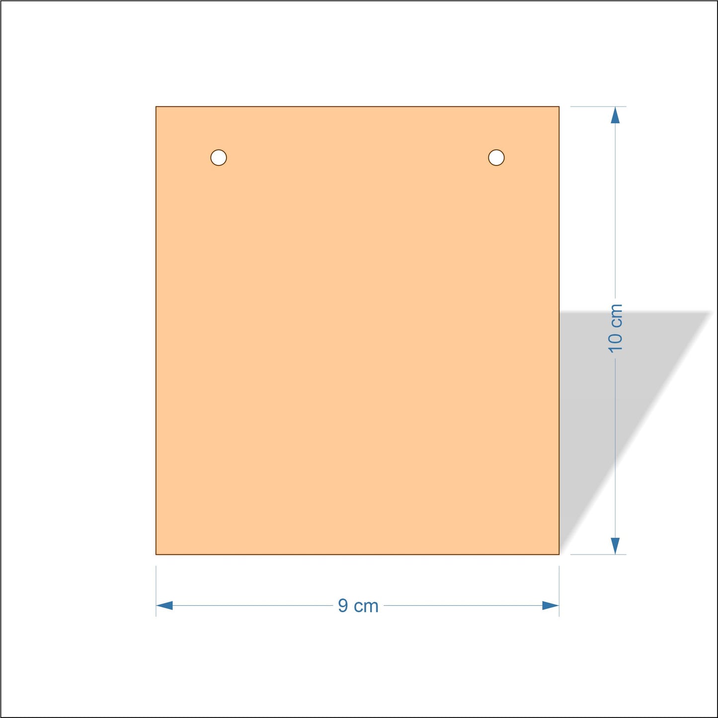 9 cm Wide 3mm thick MDF Plaques with square corners