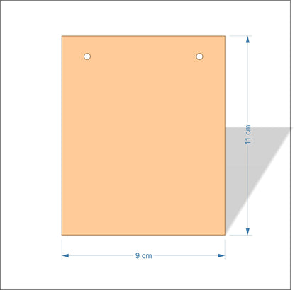 9 cm Wide 3mm thick MDF Plaques with square corners