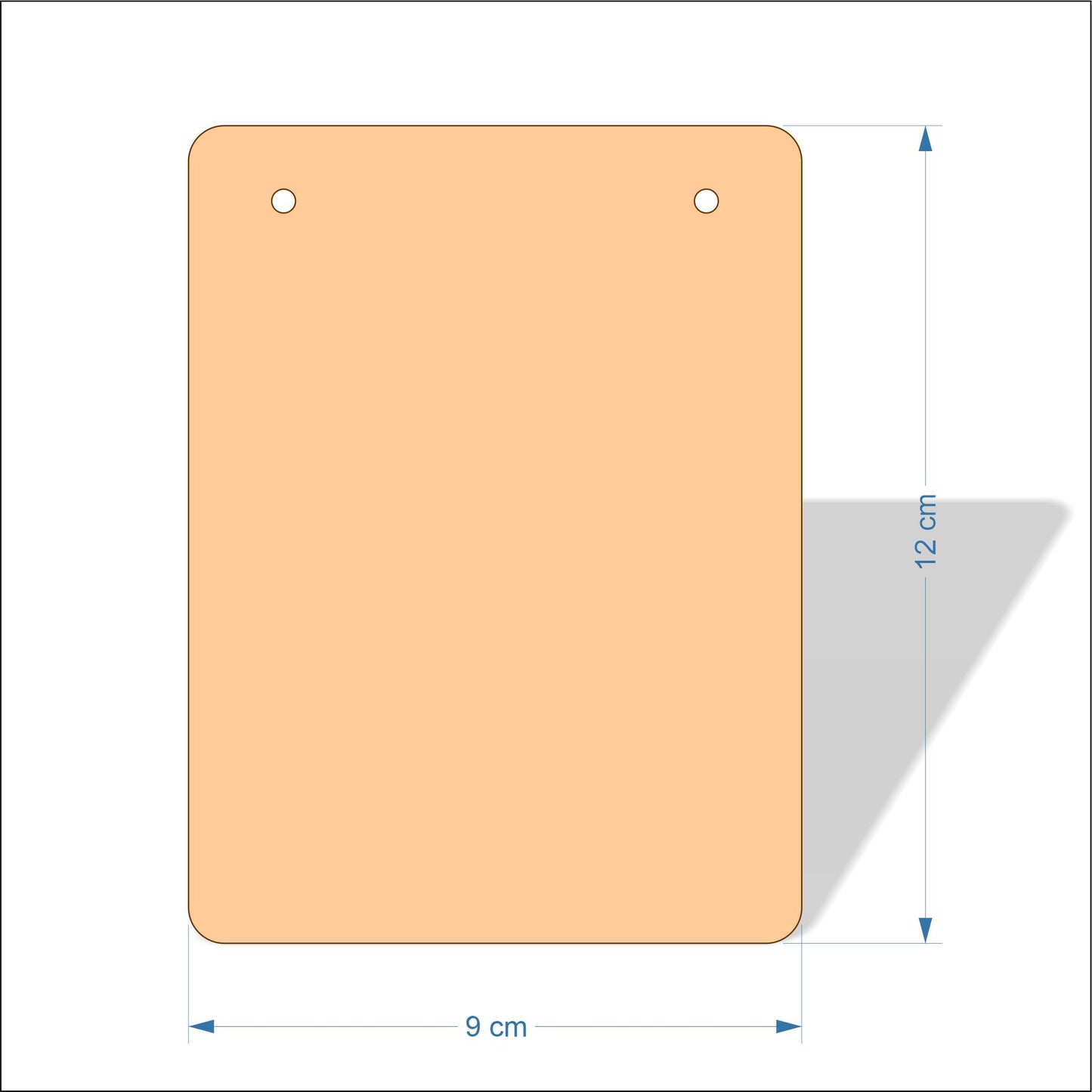 9 cm Wide 3mm thick MDF Plaques with rounded corners