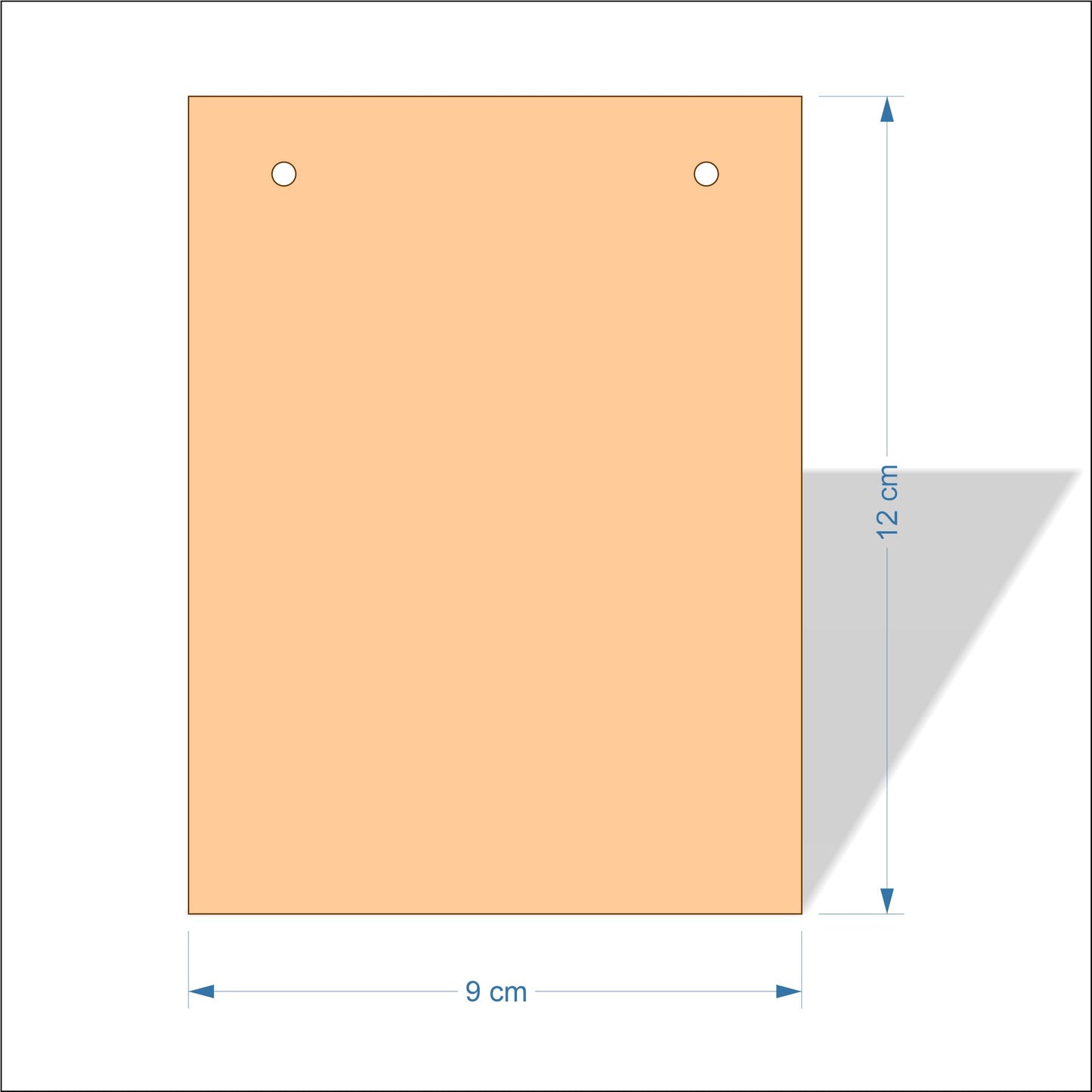 9 cm Wide 3mm thick MDF Plaques with square corners