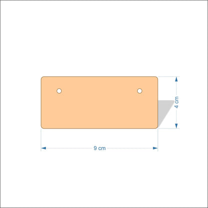 9 cm Wide Blank board plaques with rounded corners - plywood