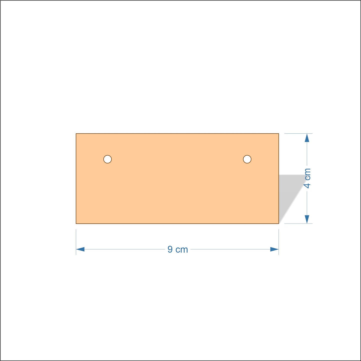 9 cm Wide 3mm thick MDF Plaques with square corners