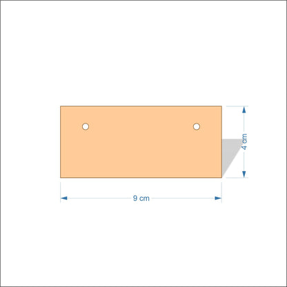 9 cm Wide 3mm thick MDF Plaques with square corners