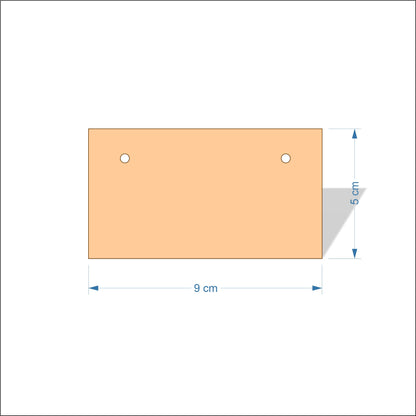 9 cm Wide 3mm thick MDF Plaques with square corners