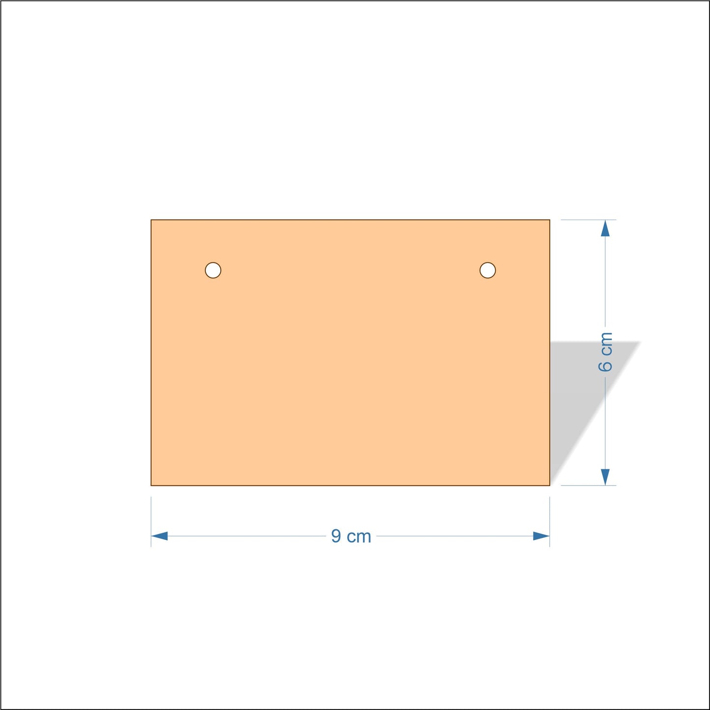 9 cm Wide 3mm thick MDF Plaques with square corners