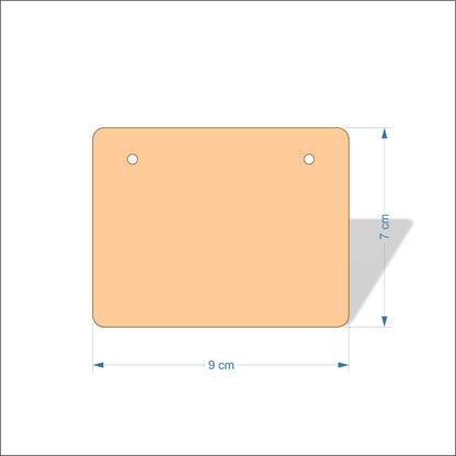 9 cm Wide 3mm thick MDF Plaques with rounded corners