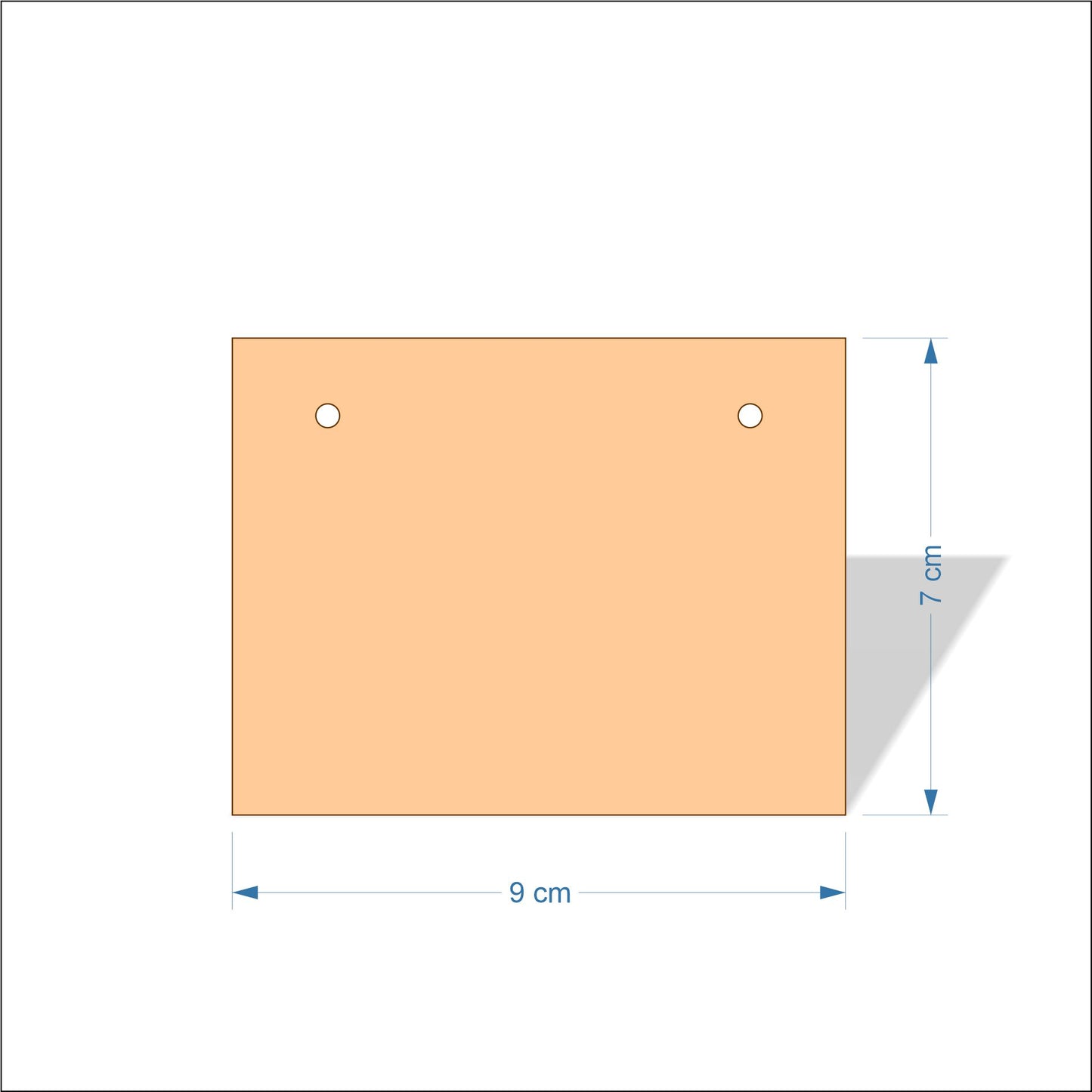 9 cm Wide 3mm thick MDF Plaques with square corners