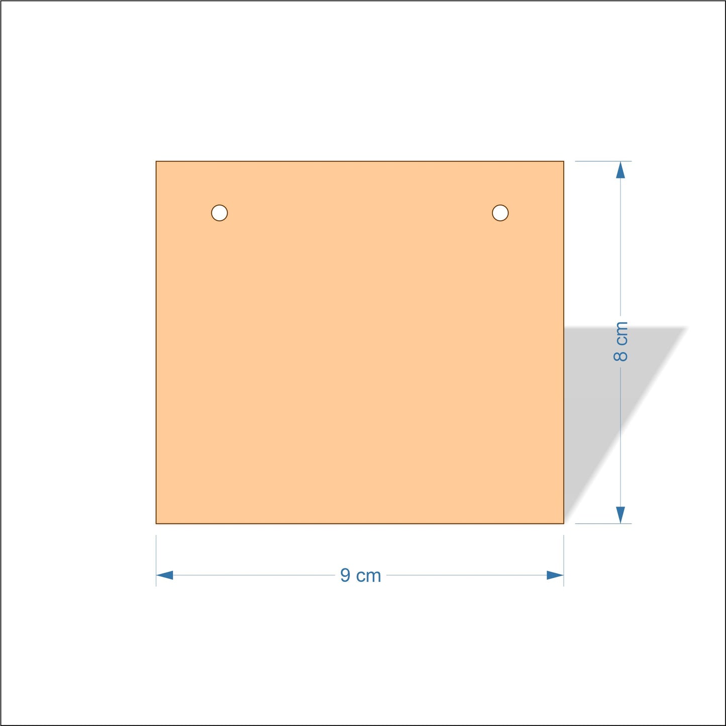 9 cm Wide 3mm thick MDF Plaques with square corners