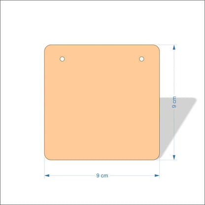 9 cm Wide Blank board plaques with rounded corners - plywood