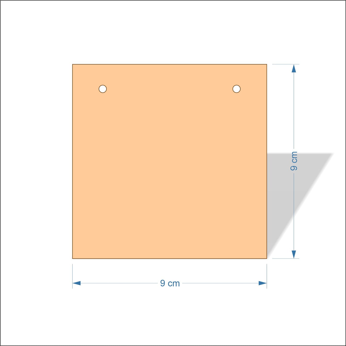 9 cm Wide 3mm thick MDF Plaques with square corners