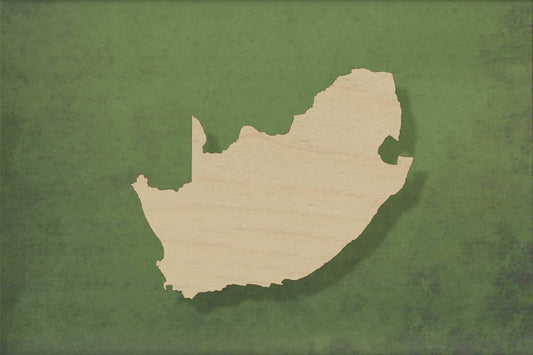 Laser cut, blank wooden Africa south shape for craft