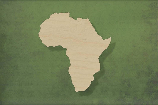 laser cut blank wooden Africa shape for craft