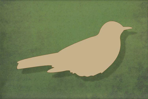 laser cut blank wooden Blackbird no legs shape for craft