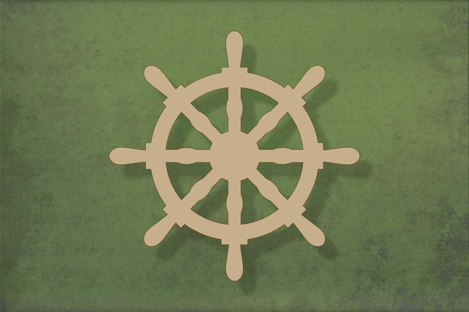 Laser cut, blank wooden Boat wheel shape for craft