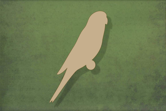 Laser cut, blank wooden Budgie shape for craft