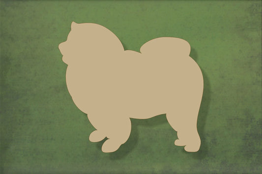 laser cut blank wooden Chow Chow shape for craft