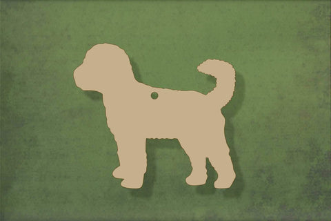 Laser cut, blank wooden Cockapoo shape for craft