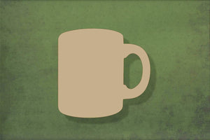 Laser cut, blank wooden Coffee mug shape for craft
