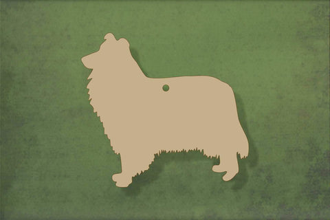 Laser cut, blank wooden Collie shape for craft