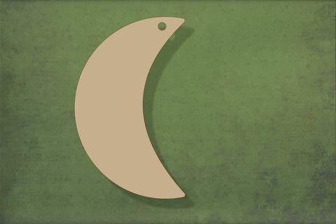 Laser cut, blank wooden Crescent moon 3 shape for craft