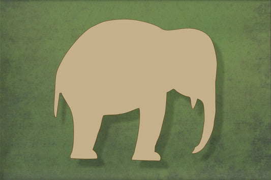 Laser cut, blank wooden Elephant 1 shape for craft