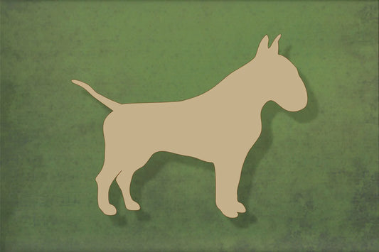 laser cut blank wooden English bull terrier shape for craft