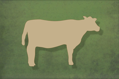 laser cut blank wooden Farm cow shape for craft