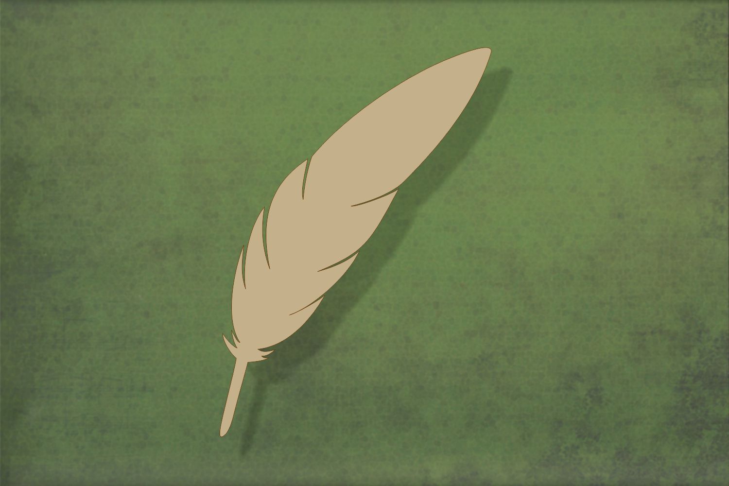 Laser cut, blank wooden Feather 1 shape for craft