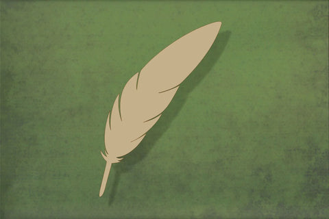 laser cut blank wooden Feather 1 shape for craft