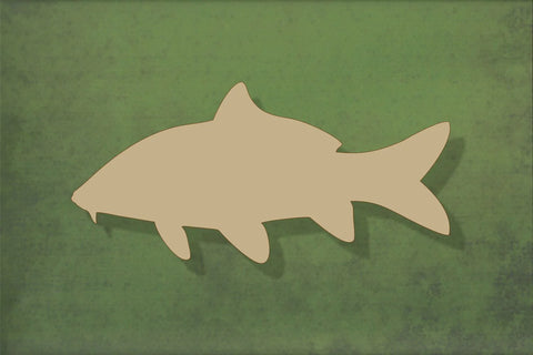 laser cut blank wooden Fish carp shape for craft