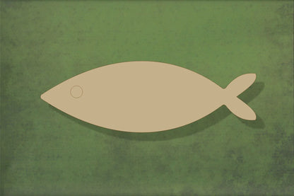 laser cut blank wooden Fish simple shape for craft