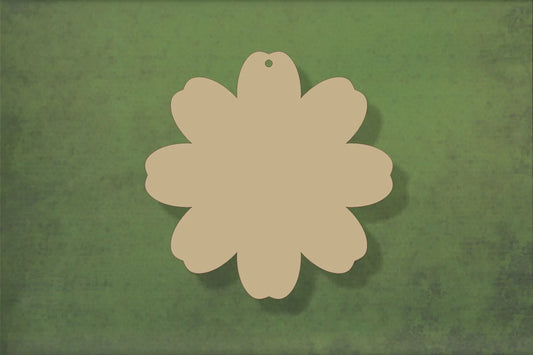 laser cut blank wooden Flower 8 petal shape for craft