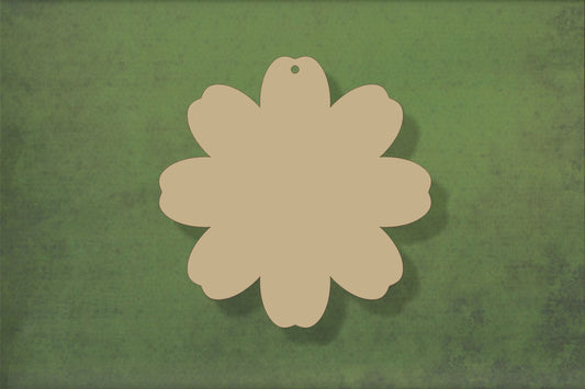 Laser cut, blank wooden Flower 8 petal shape for craft