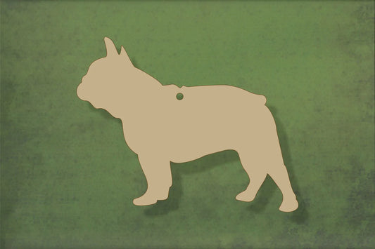 laser cut blank wooden French bulldog shape for craft