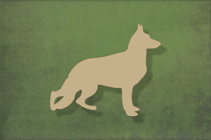 laser cut blank wooden German shepherd shape for craft