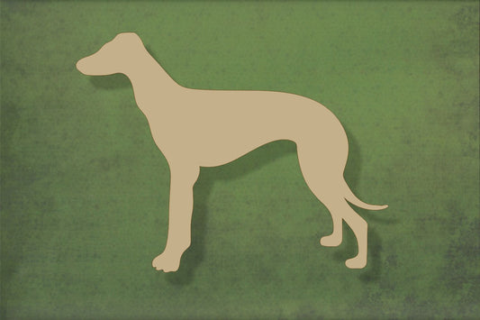 Laser cut, blank wooden greyhound shape for craft