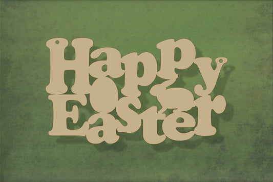 laser cut blank wooden Happy Easter 2 shape for craft