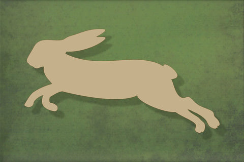 laser cut blank wooden Hare leaping shape for craft