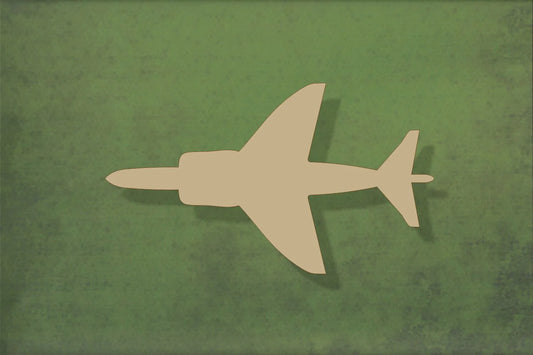 laser cut blank wooden Harrier jet plane shape for craft