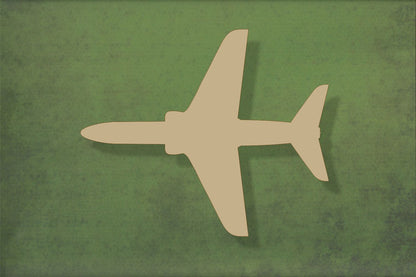 Laser cut, blank wooden Hawk jet plane shape for craft