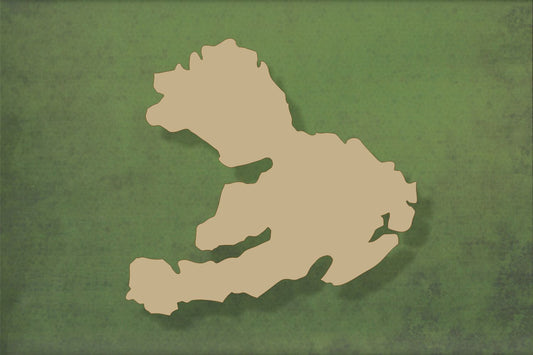 Laser cut, blank wooden Isle of Mull shape for craft