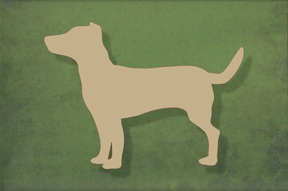 laser cut blank wooden Jack Russell shape for craft