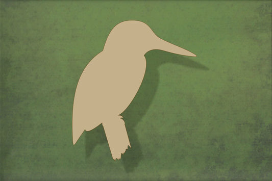 laser cut blank wooden Kingfisher on a branch shape for craft