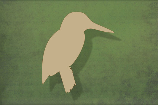Laser cut, blank wooden Kingfisher on a branch shape for craft